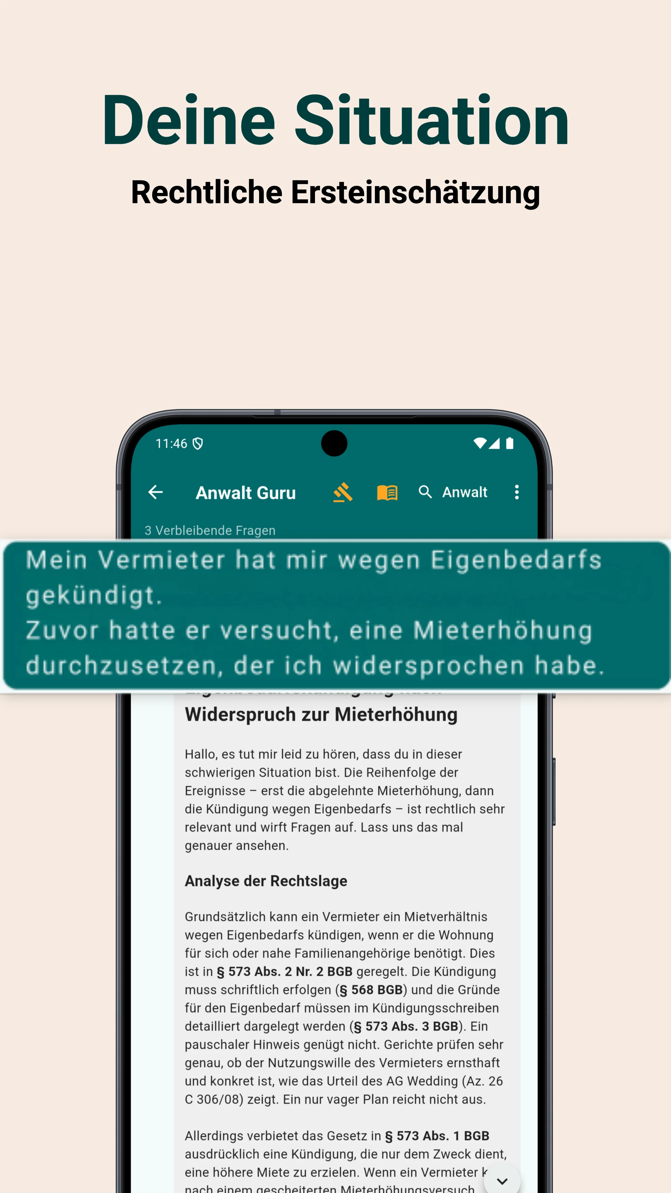 KI Chat - Rechtliche Ersteinschätzung