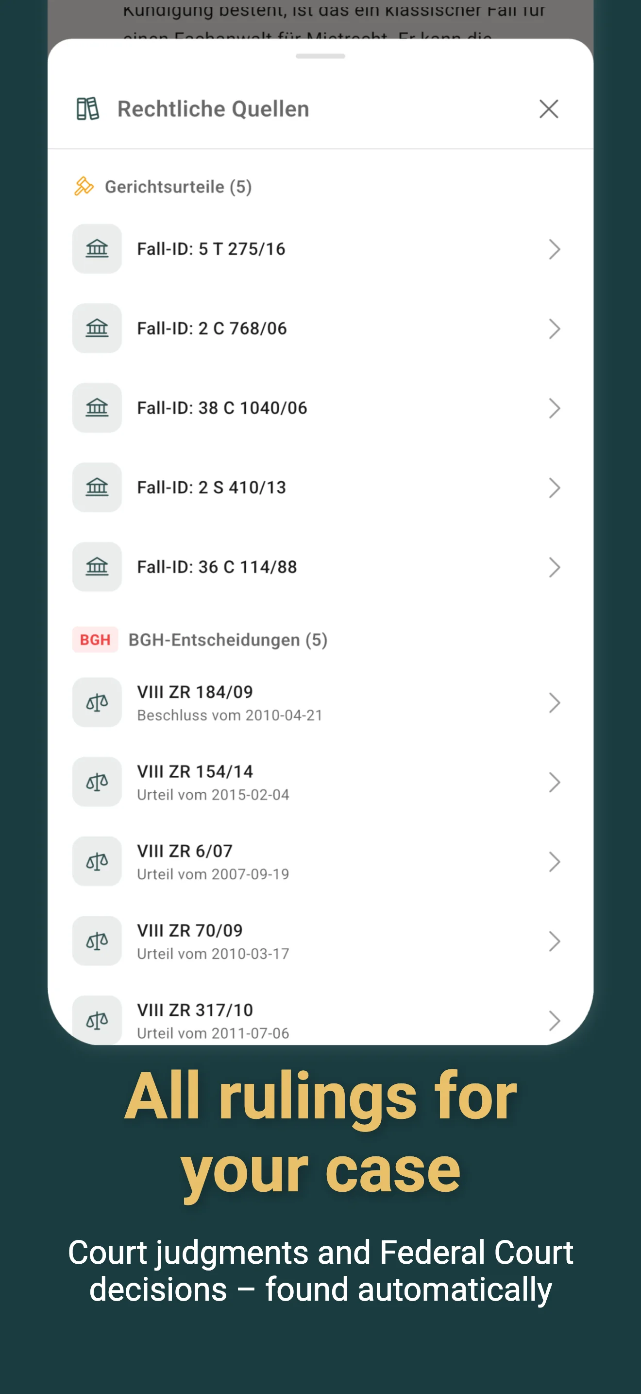 Relevant court rulings