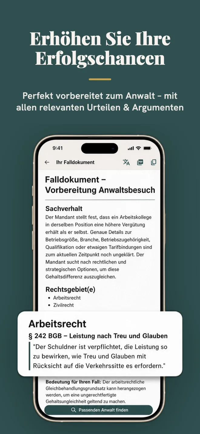 Falldokument von Anwalt GURU – perfekt vorbereitet zum Anwalt