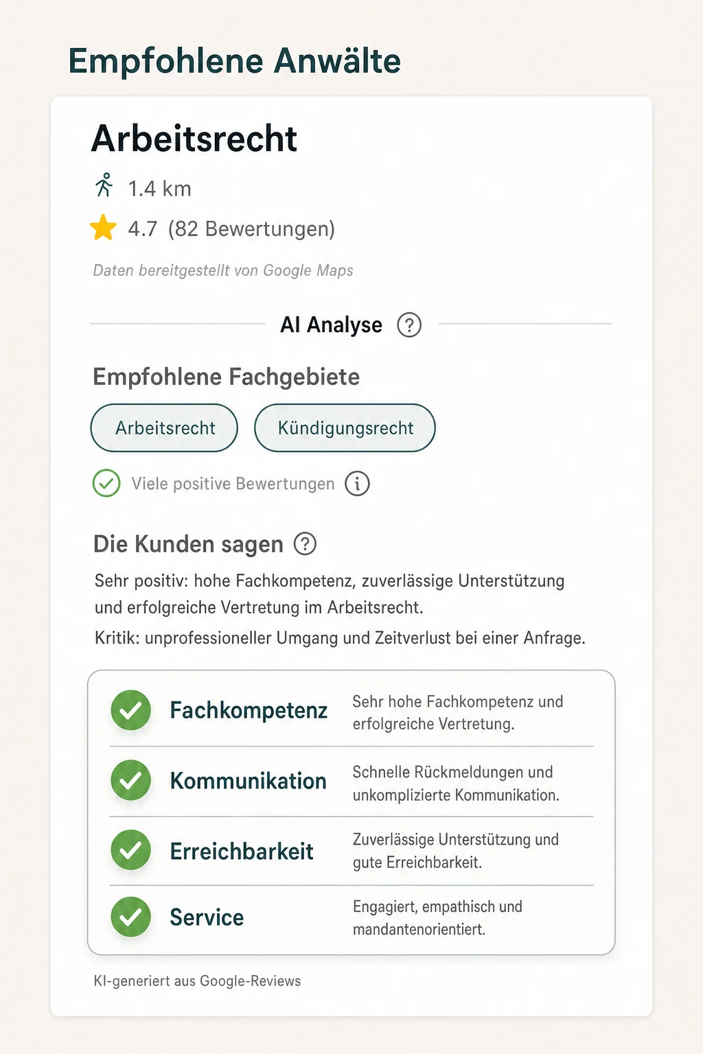 Passenden Fachanwalt finden