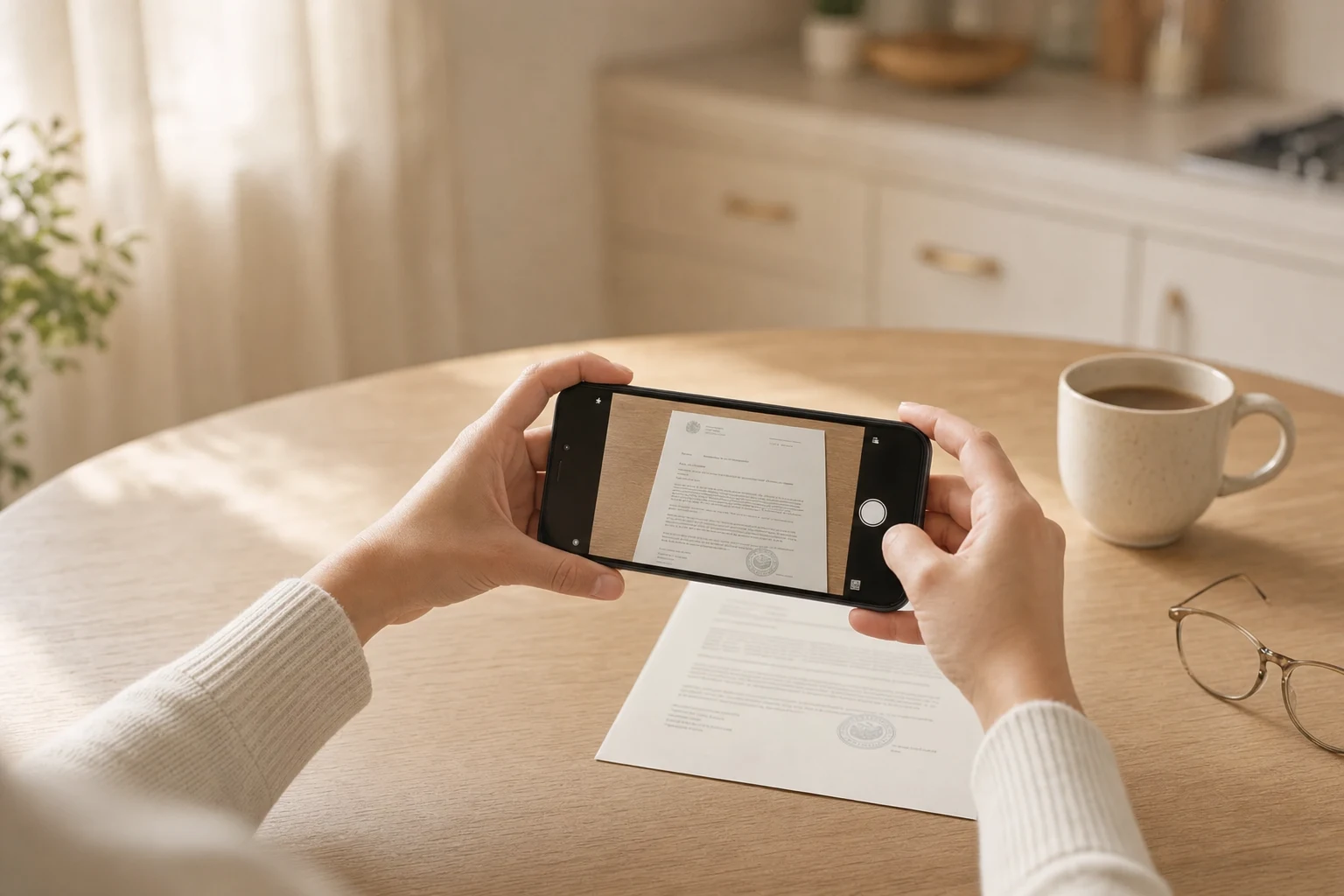 An official letter being photographed with a smartphone – that is all it takes